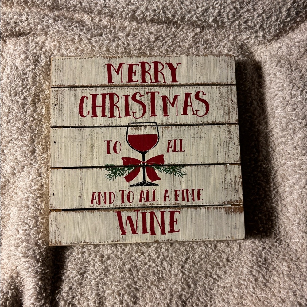 Wooden Christmas sign